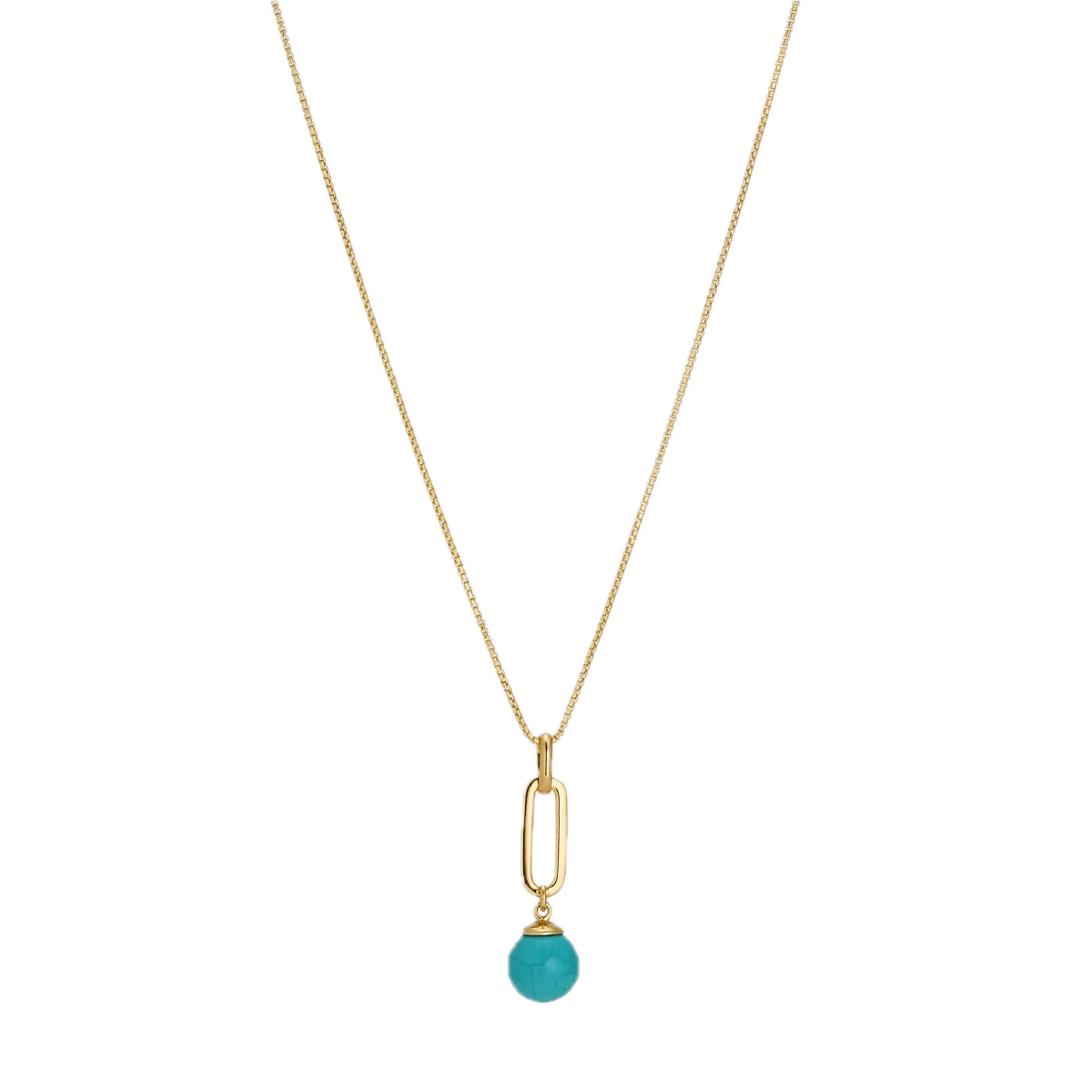 Najo Necklaces Gold Najo Enchantress Turquoise Pendant Necklace – Sterling Silver & Gold Plated