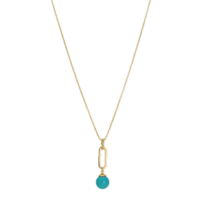 Najo Necklaces Gold Najo Enchantress Turquoise Pendant Necklace – Sterling Silver & Gold Plated