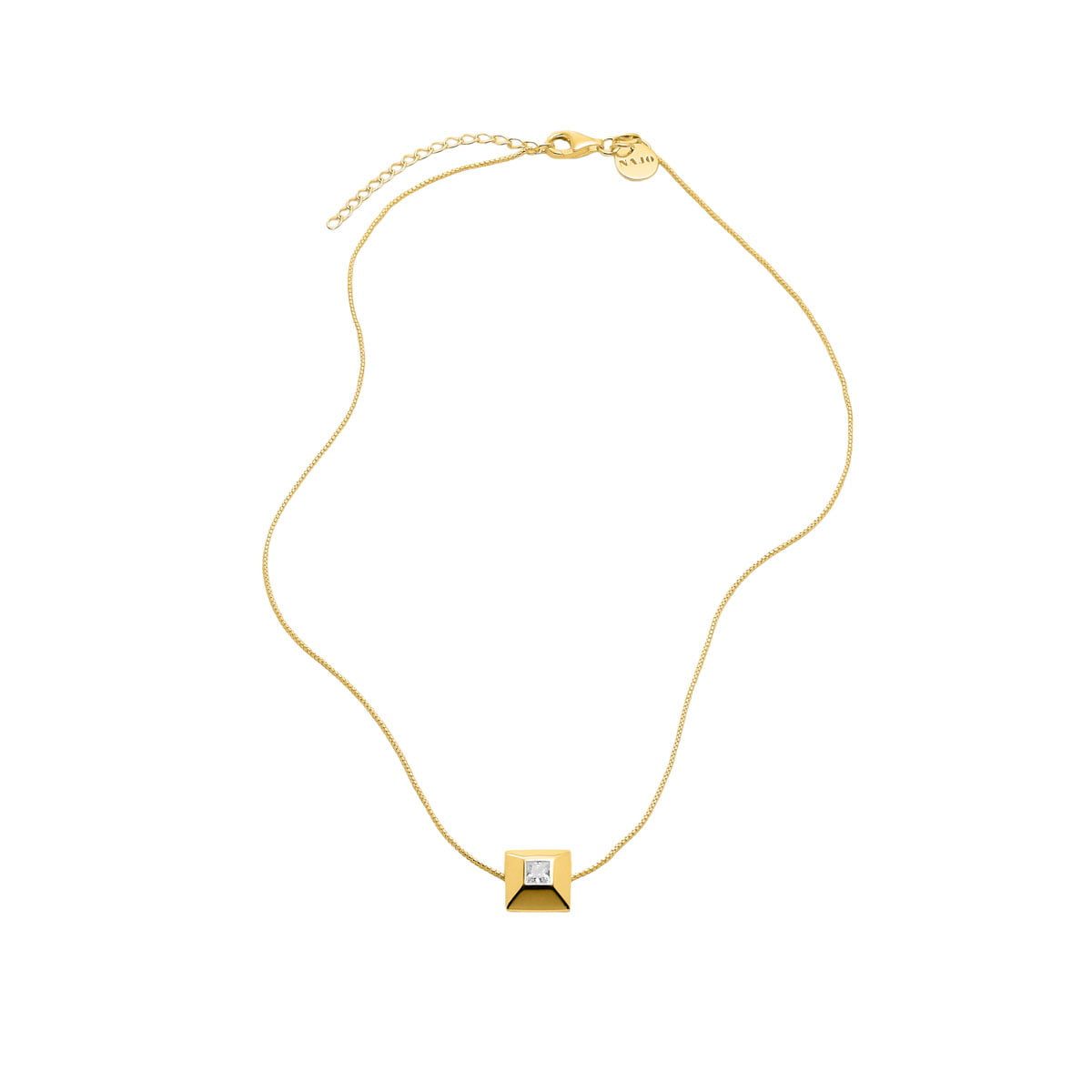 Najo Necklaces Gold Najo Halo Cubic Zirconia Necklace – Gold & Silver