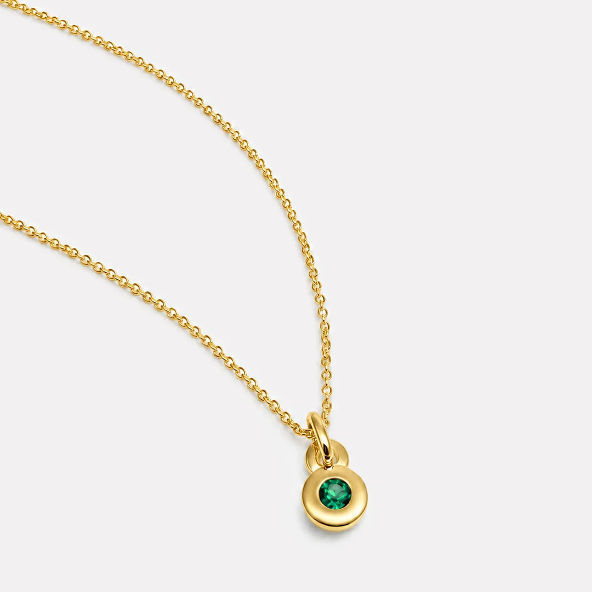 Najo Necklaces Gold Najo May Emerald Birthstone Necklace – Sterling Silver & Gold Plated