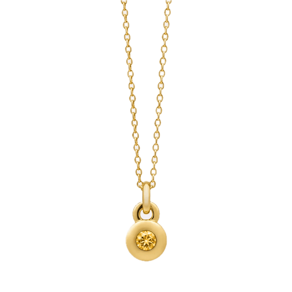 Najo Necklaces Gold Najo November Citrine Birthstone Necklace – Sterling Silver & Gold Plated