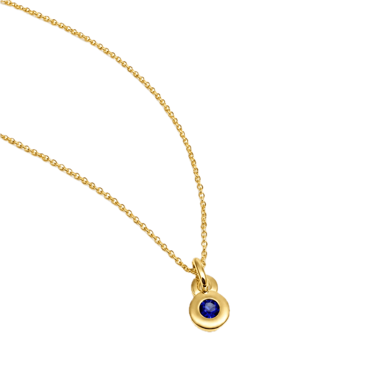 Najo Necklaces Gold Najo September Sapphire Birthstone Necklace – Sterling Silver & Gold Plated