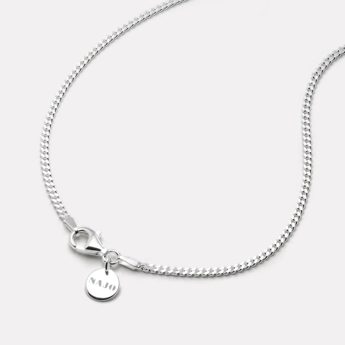 Najo Necklaces Najo Cuban Men's Silver Chain Necklace 2.1mm