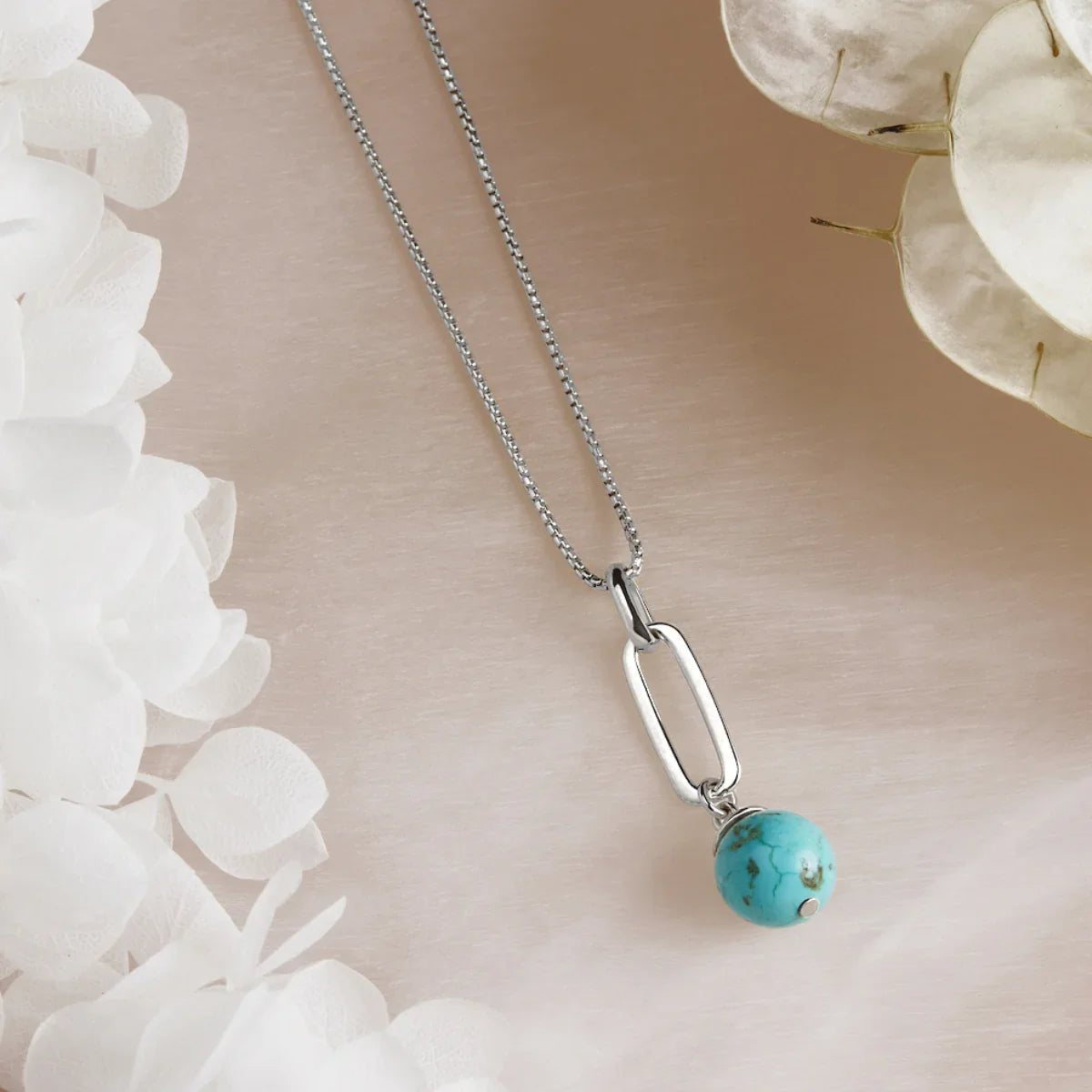 Najo Necklaces Najo Enchantress Turquoise Pendant Necklace – Sterling Silver & Gold Plated