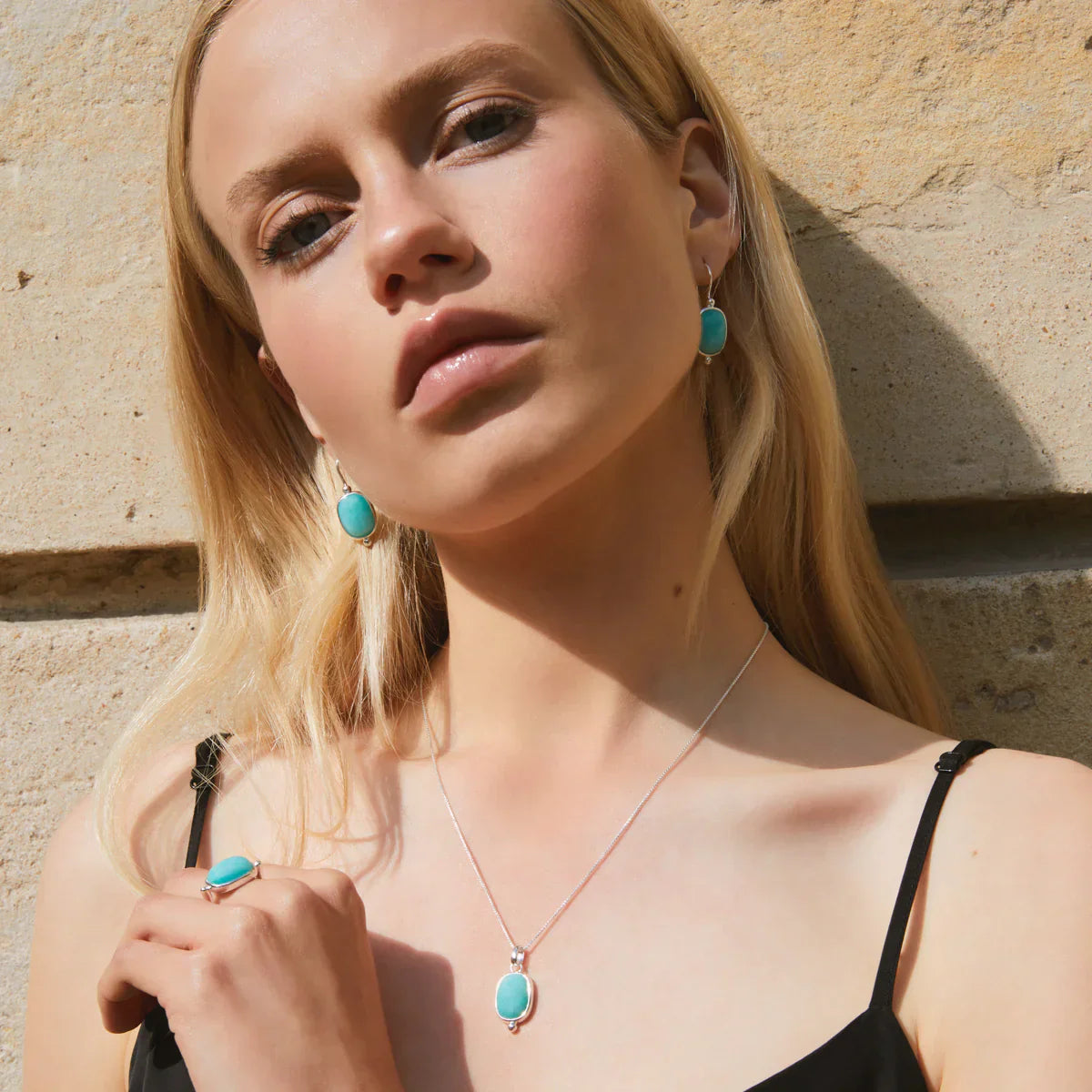 Najo Necklaces Najo Fleur Amazonite Pendant