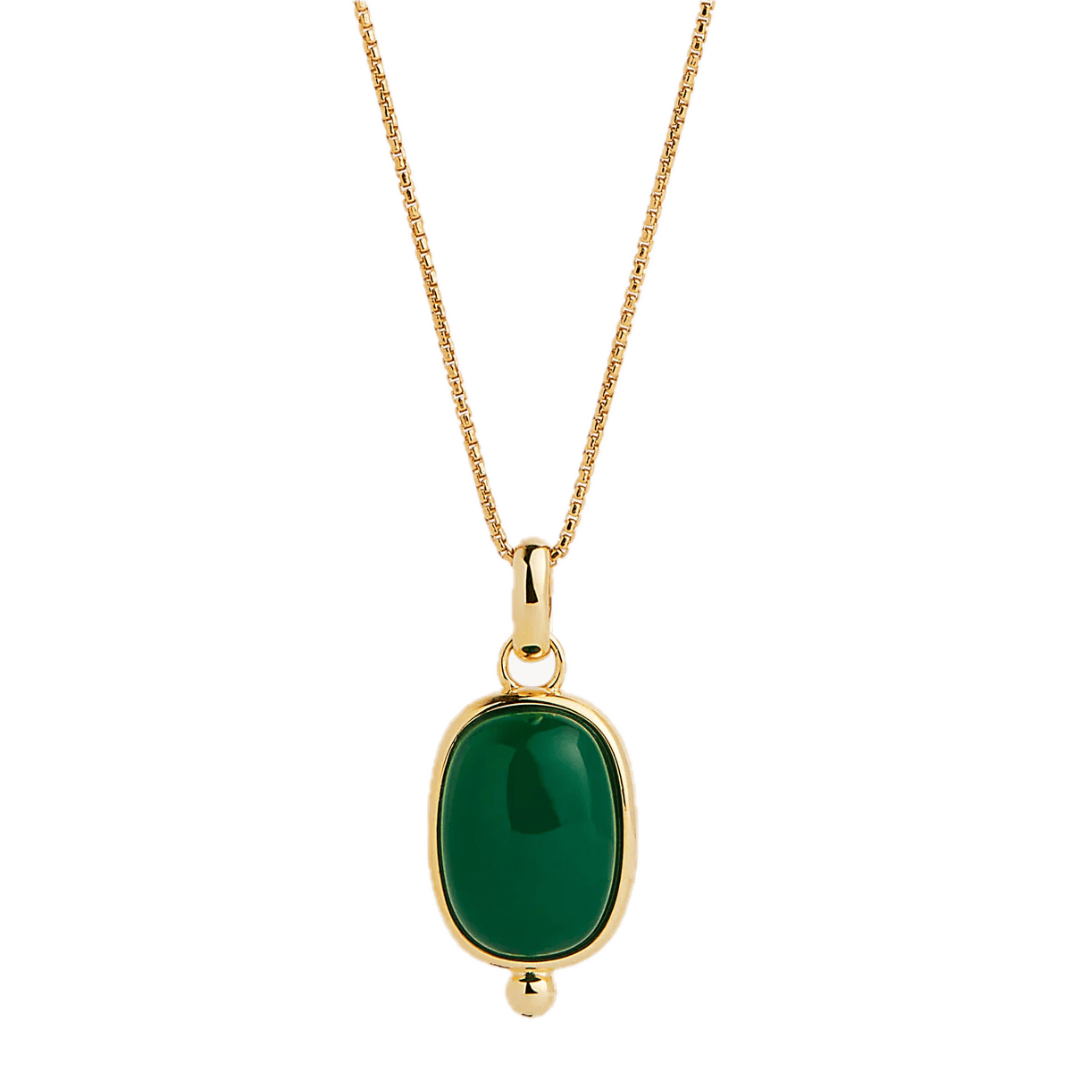 Najo Necklaces Najo Fleur Green Onyx Pendant