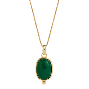 Najo Necklaces Najo Fleur Green Onyx Pendant