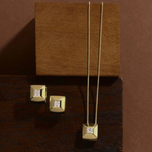 Najo Necklaces Najo Halo Cubic Zirconia Necklace – Gold & Silver