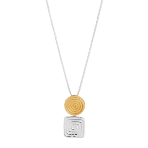 Najo Necklaces Najo Labyrinthe Two-Tone Pendant
