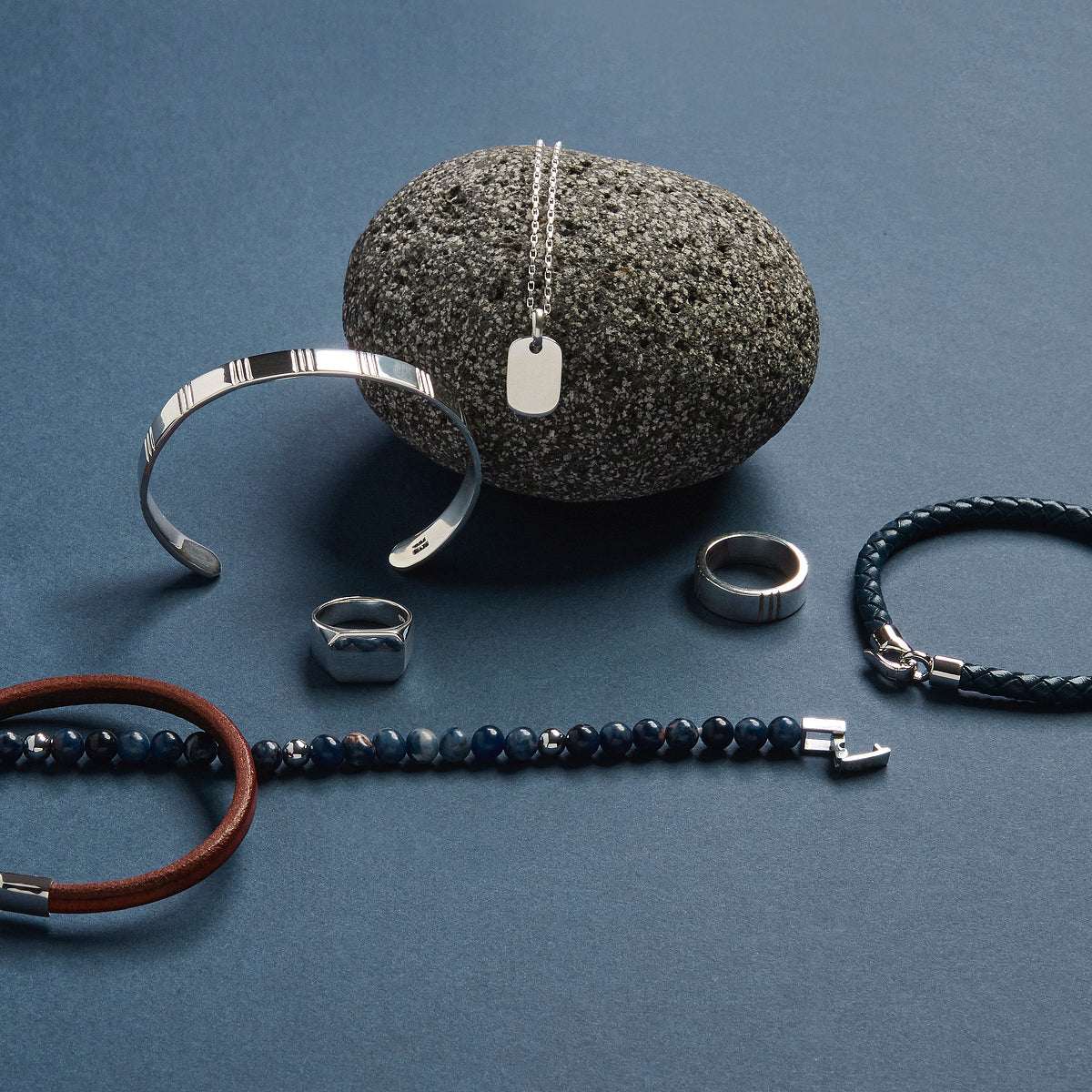 Najo Necklaces Najo Moto Men’s Silver Dog Tag Pendant