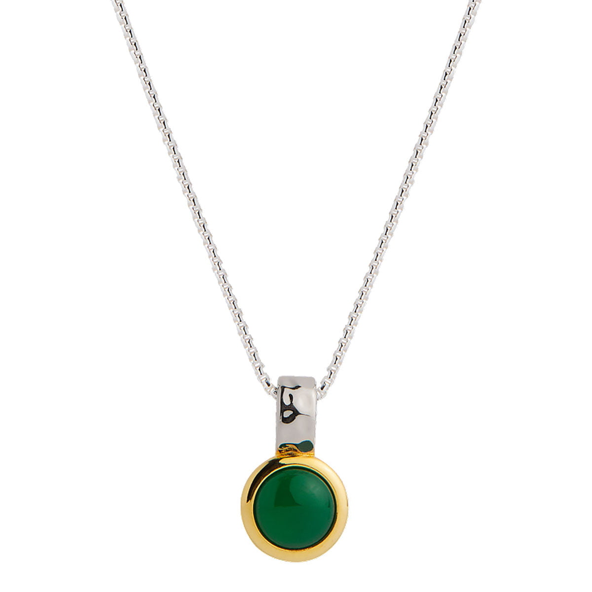 Najo Necklaces Najo Necklace Solace 2 tone Green Onyx