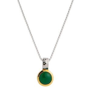 Najo Necklaces Najo Necklace Solace 2 tone Green Onyx