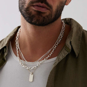 Najo Necklaces Najo Sentinel Men’s Silver Chain Necklace