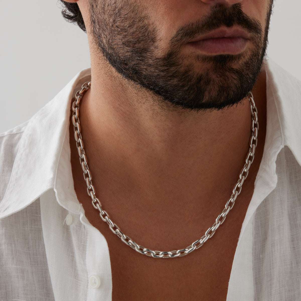 Najo Necklaces Najo Sentinel Men’s Silver Chain Necklace