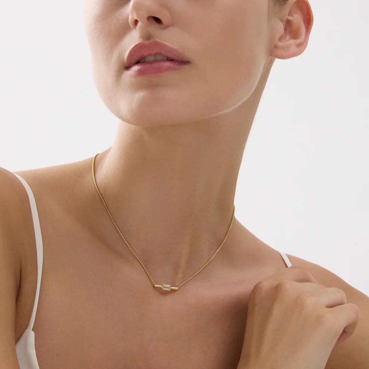 Najo Necklaces Gold Najo Skye Cubic Zirconia Necklace – Gold, Silver & Rose Gold