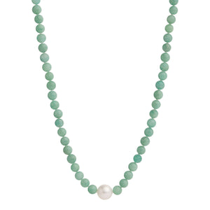 Najo Necklaces Najo Sunset Amazonite & Pearl Necklace