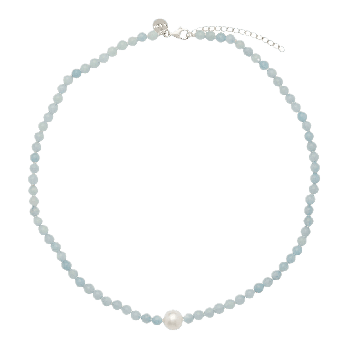 Najo Necklaces Najo Sunset Aquamarine & Pearl Necklace