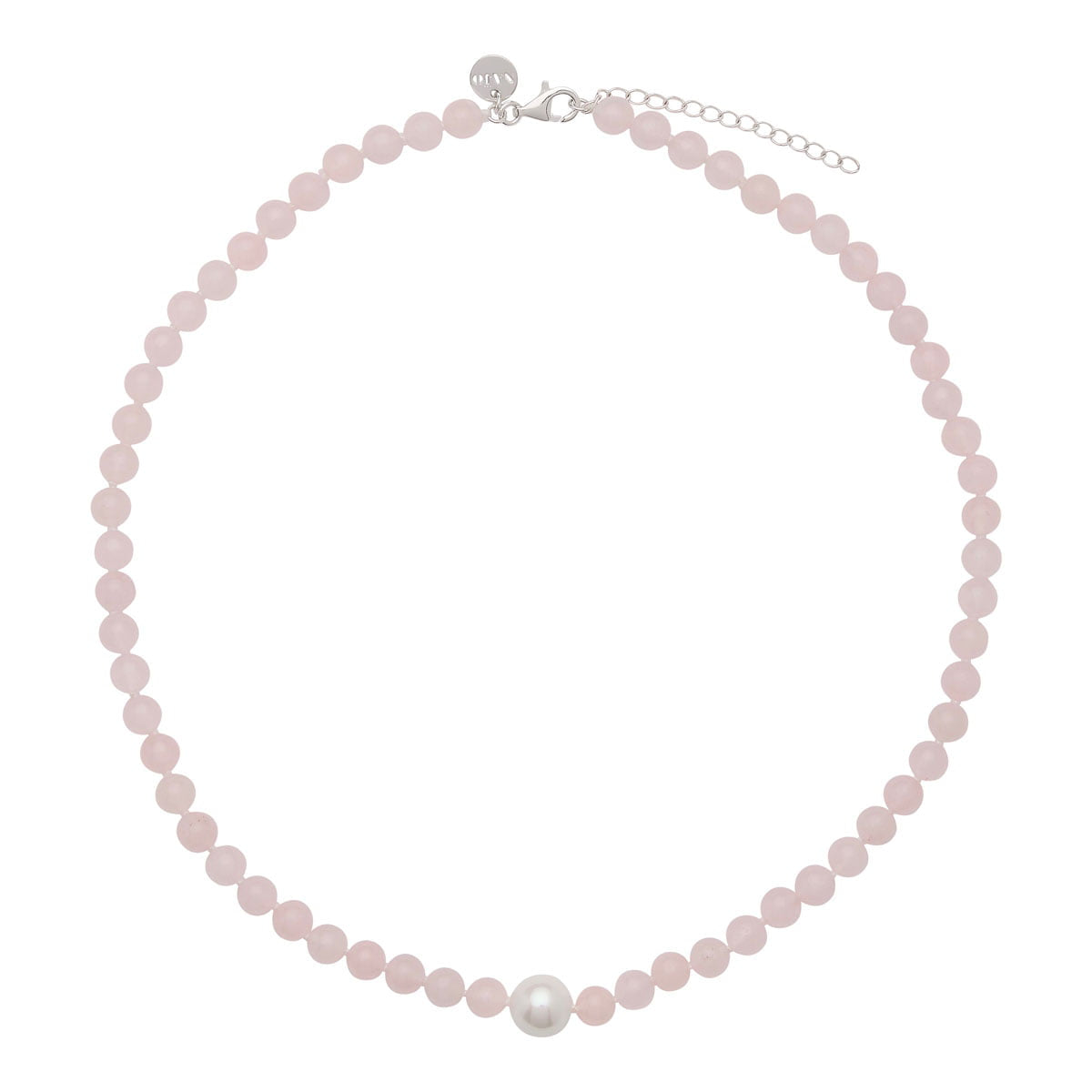 Najo Necklaces Najo Sunset Rose Quartz & Pearl Necklace