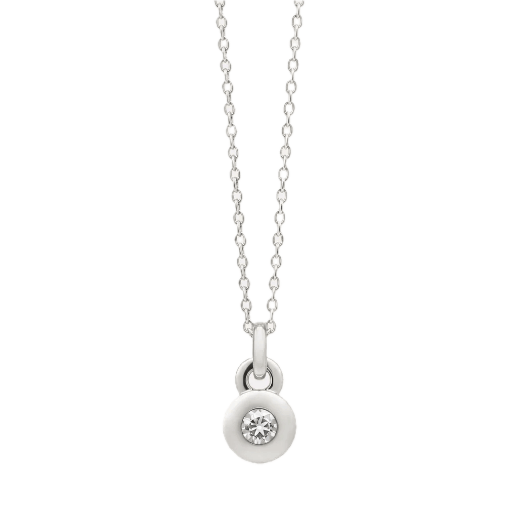 Najo Necklaces Silver Najo April Diamond Birthstone Necklace – Sterling Silver & Gold Plated