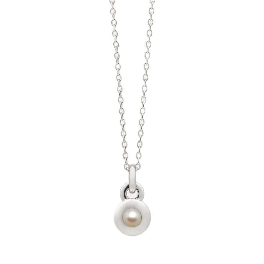 Najo Necklaces Silver Najo June Pearl Birthstone Necklace – Sterling Silver & Gold Plated
