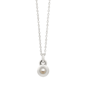 Najo Necklaces Silver Najo June Pearl Birthstone Necklace – Sterling Silver & Gold Plated