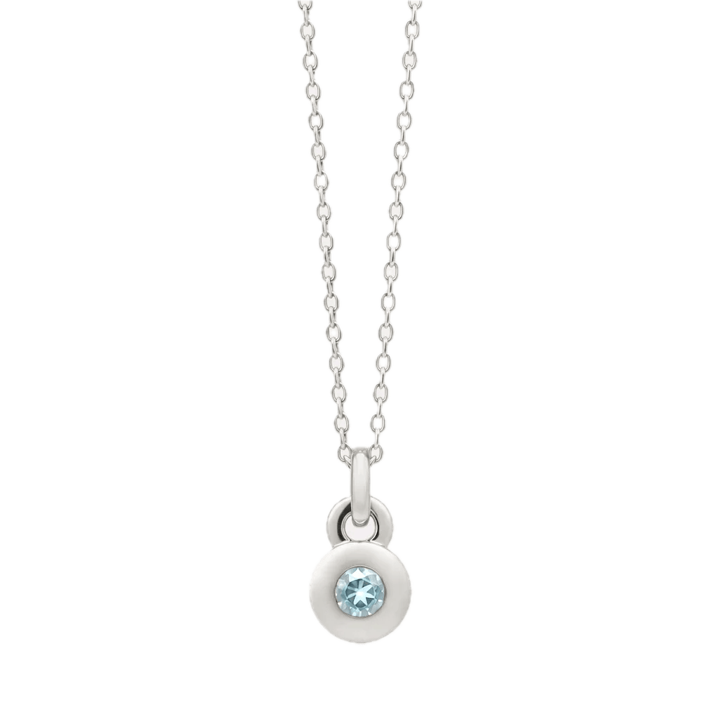 Najo Necklaces Silver Najo March Aquamarine Birthstone Necklace – Sterling Silver & Gold Plated