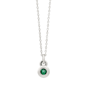 Najo Necklaces Silver Najo May Emerald Birthstone Necklace – Sterling Silver & Gold Plated