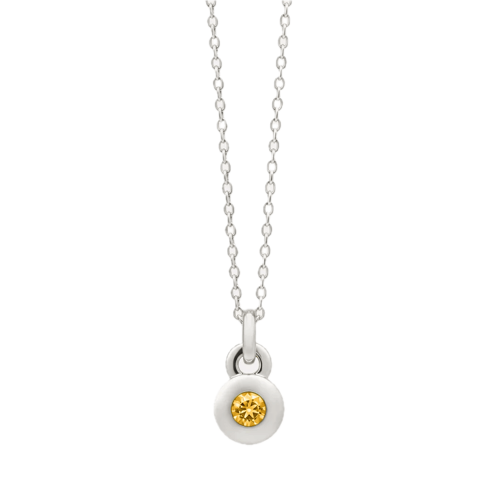 Najo Necklaces Silver Najo November Citrine Birthstone Necklace – Sterling Silver & Gold Plated