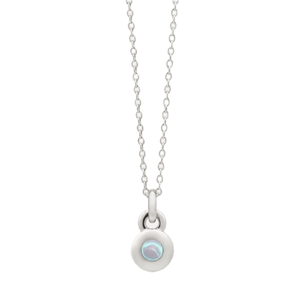 Najo Necklaces Silver Najo October Opal Birthstone Necklace – Sterling Silver & Gold Plated