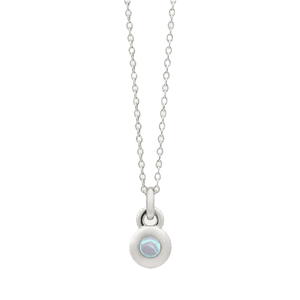 Najo Necklaces Silver Najo October Opal Birthstone Necklace – Sterling Silver & Gold Plated