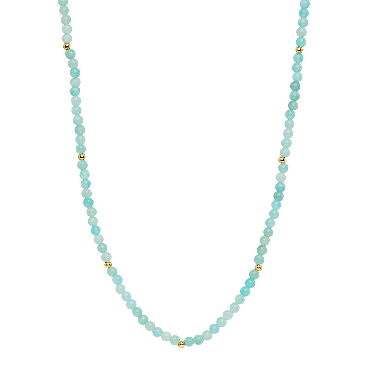 Najo Necklaces Yellow Gold Azzurro Amazonite Necklace