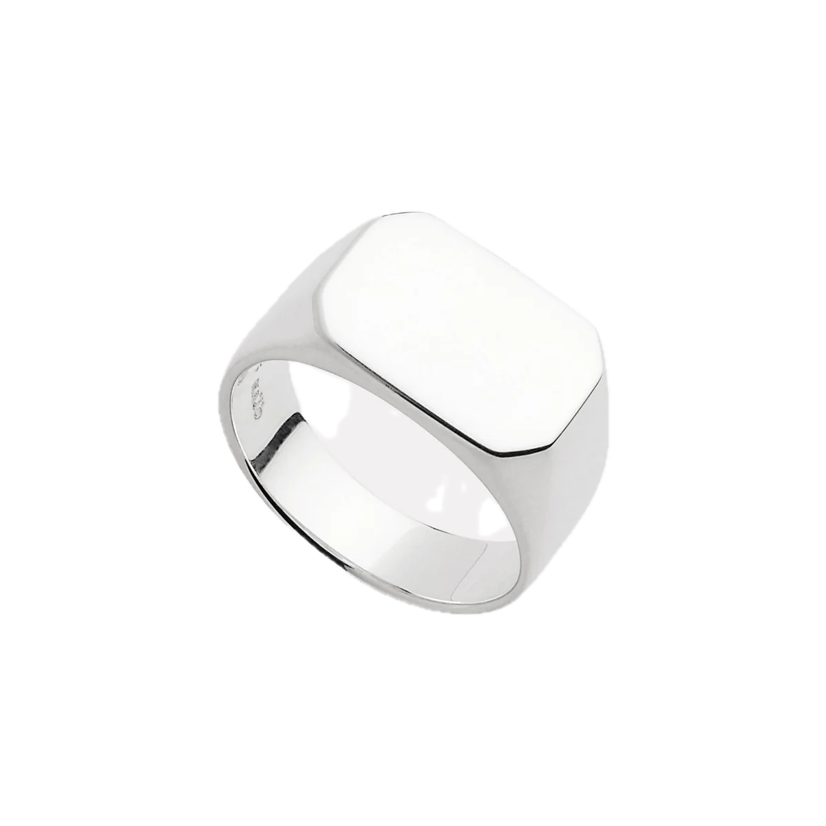 Najo Rings 9 Najo Moto Men’s Silver Rectangular Signet Ring