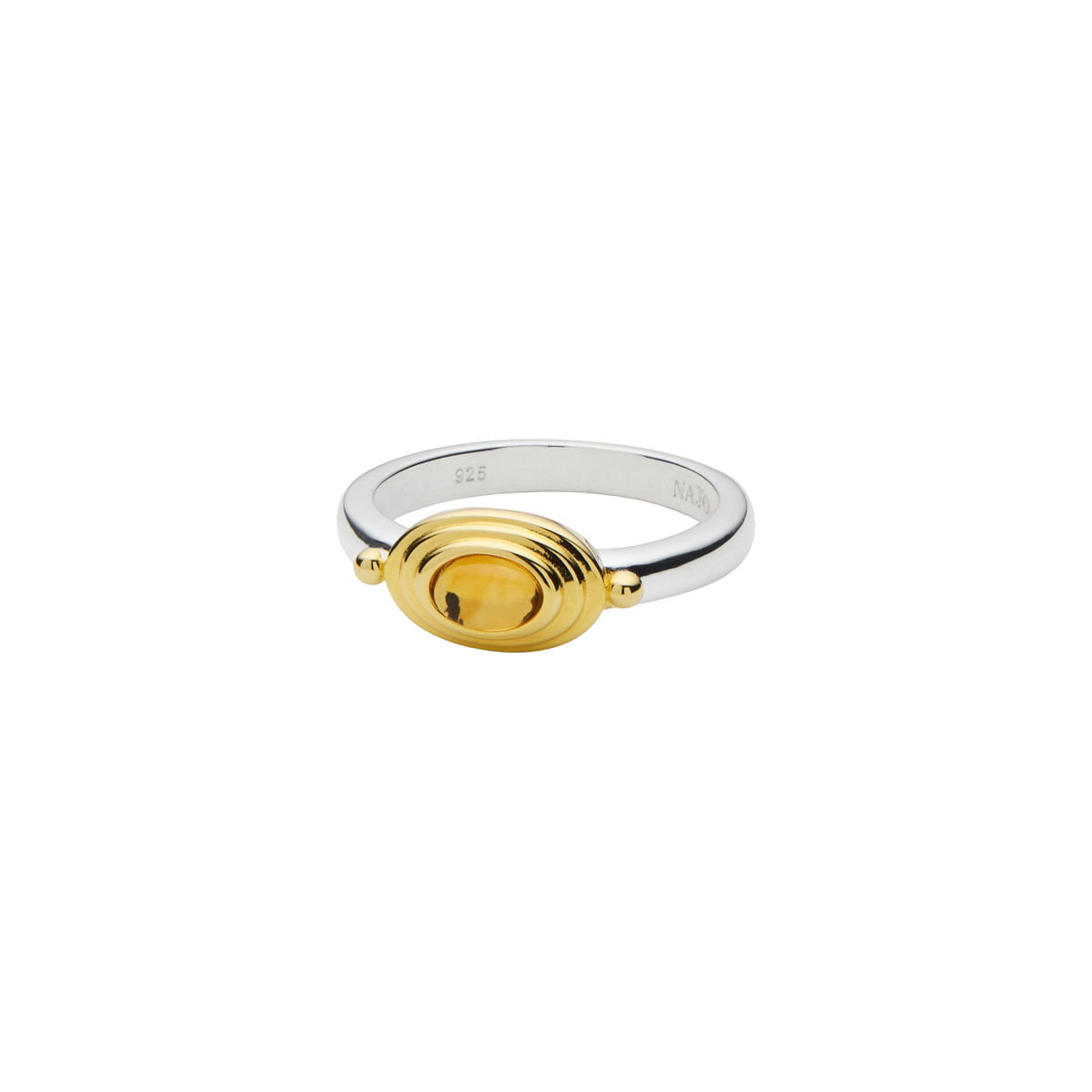 Najo Rings Citrine / Small Najo Horizon Gemstone Ring – Citrine, Garnet & Blue Topaz
