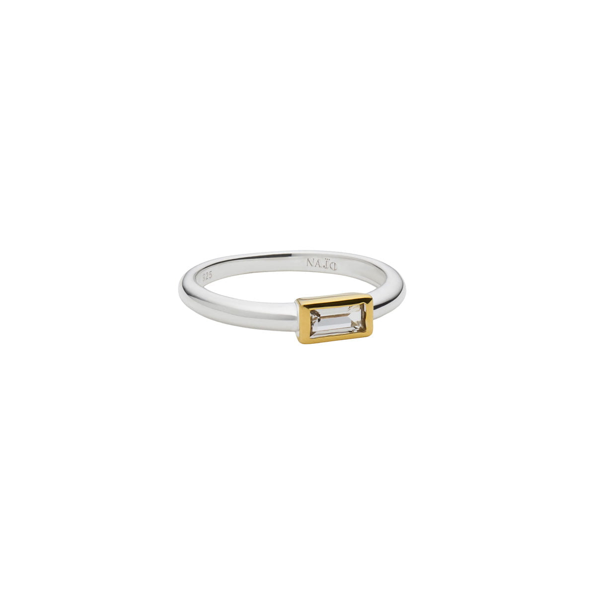 Najo Rings Gold / Small Najo Skye 2-Tone Cubic Zirconia Ring – Silver/Gold & Silver/Rose Gold