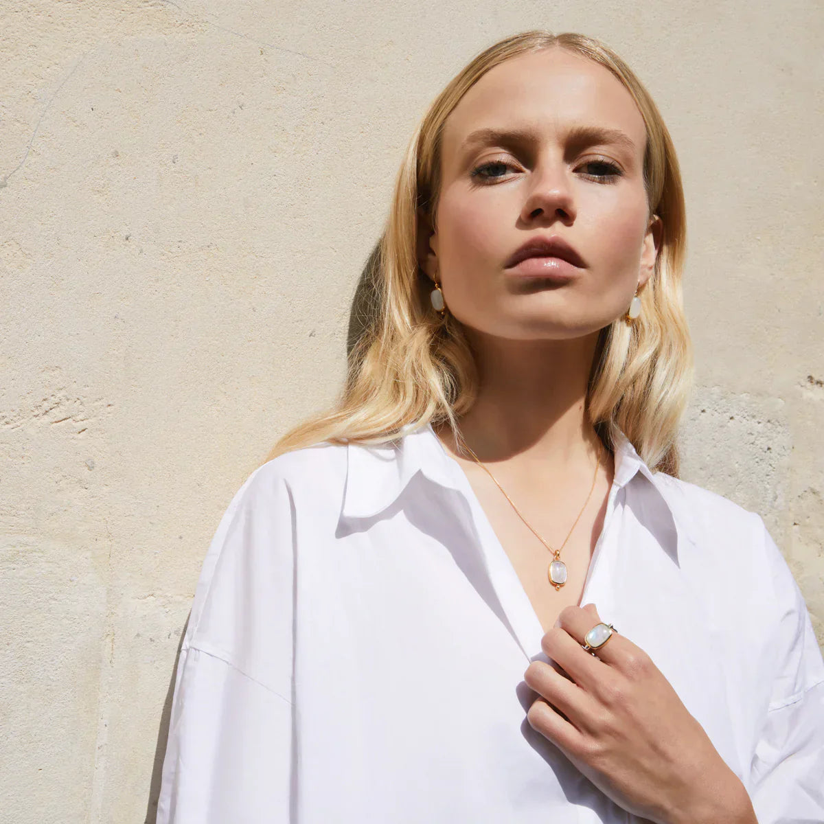 Najo Rings Najo Fleur Rainbow Moonstone Ring