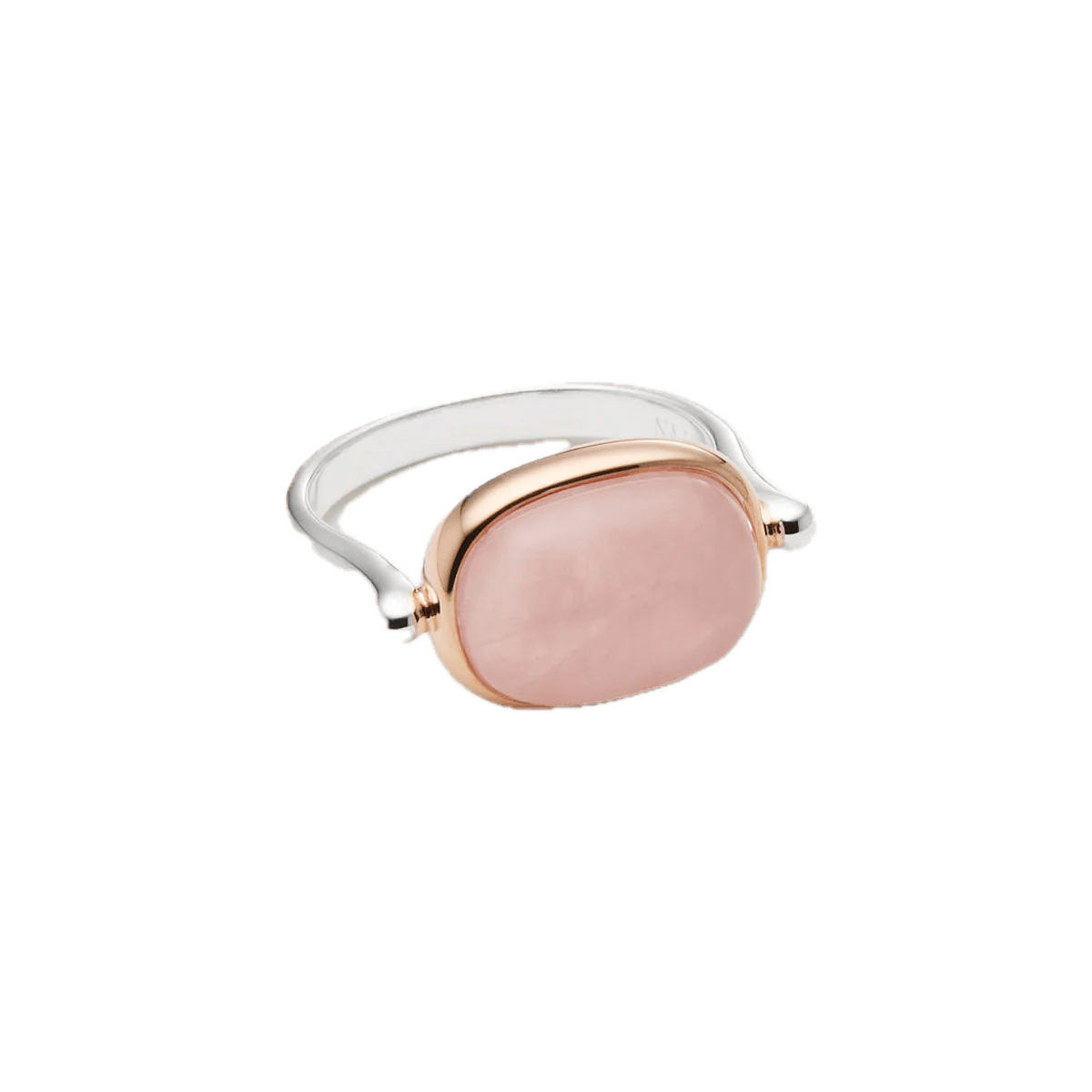 Najo Rings Najo Fleur Rose Quartz Ring – Sterling Silver & Rose Gold Plated