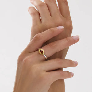 Najo Rings Najo Horizon Gemstone Ring – Citrine, Garnet & Blue Topaz
