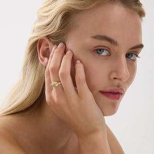 Najo Rings Najo Horizon Gemstone Ring – Citrine, Garnet & Blue Topaz