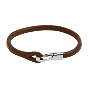 Najo Tan / 21cm Najo Kinship Men’s Leather and Steel Bracelet