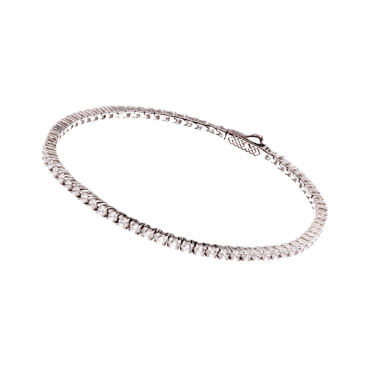 Sybella Bracelets Silver / Silver Sybella NELLIE Silver plate claw set tennis bracelet