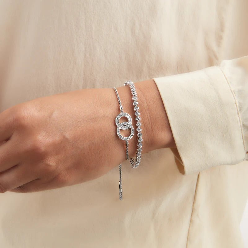 Sybella Bracelets Silver Sybella Indi Double Circle Bracelet