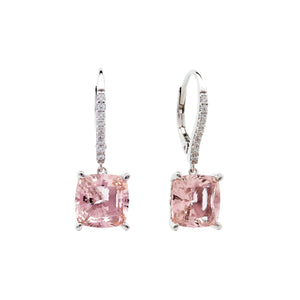 Pink and silver earrings deals