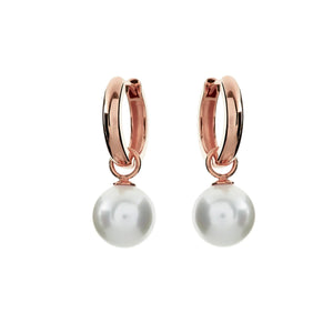 Sybella Earrings Rose Gold Sybella Hoop and Pearl Earrings