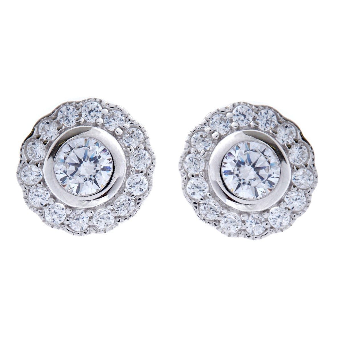 Sybella Earrings Silver cubic zirconia stud earrings