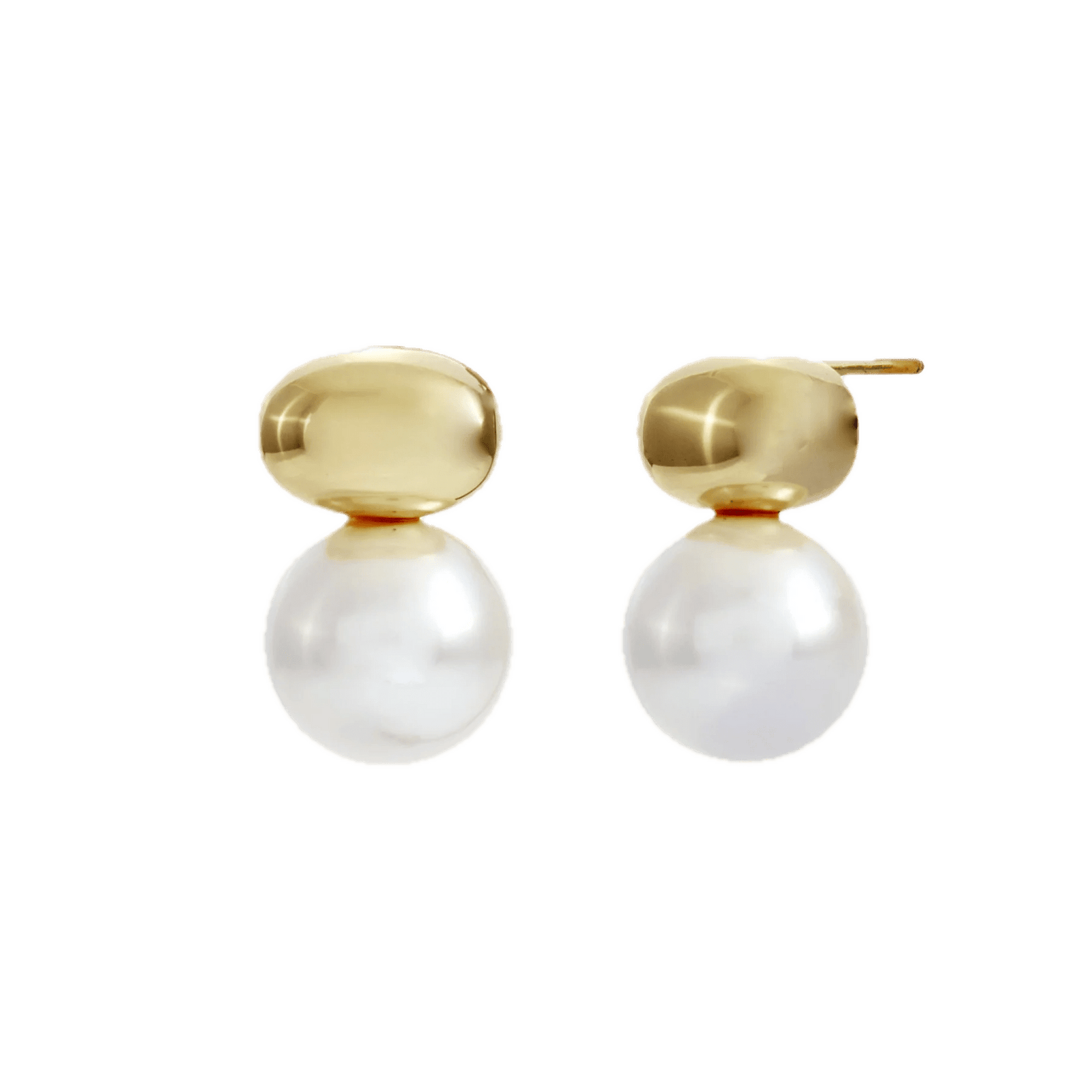Sybella Earrings Silver / Gold Sybella TAMSIN White Pearl Stud Earring