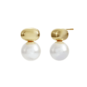 Sybella Earrings Silver / Gold Sybella TAMSIN White Pearl Stud Earring