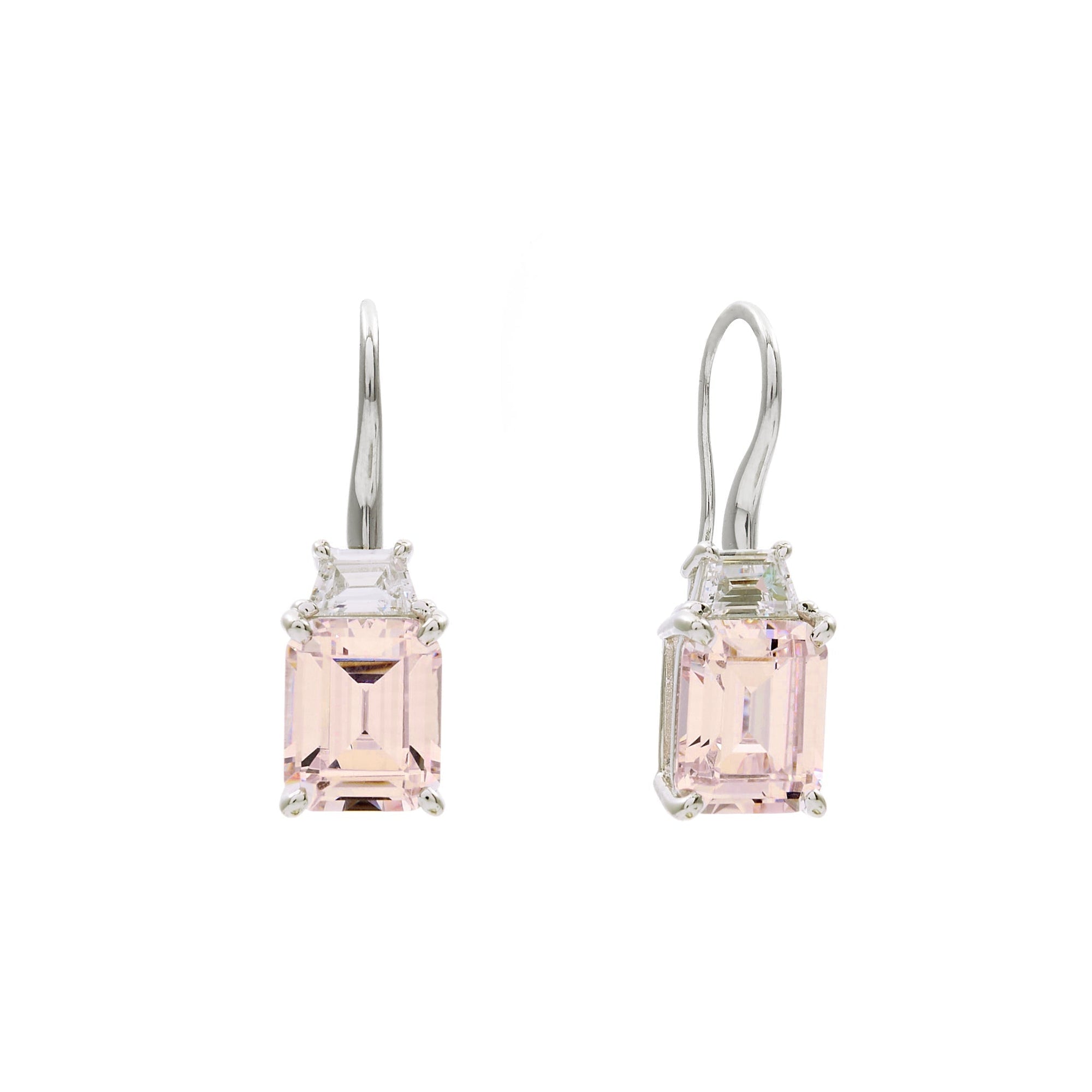 Sybella Earrings Silver Josephine Pink And Clear Earrings