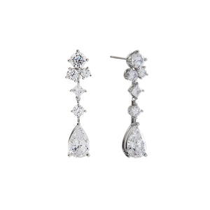 Sybella Earrings Silver Marta Rhodium Chandelier Earrings