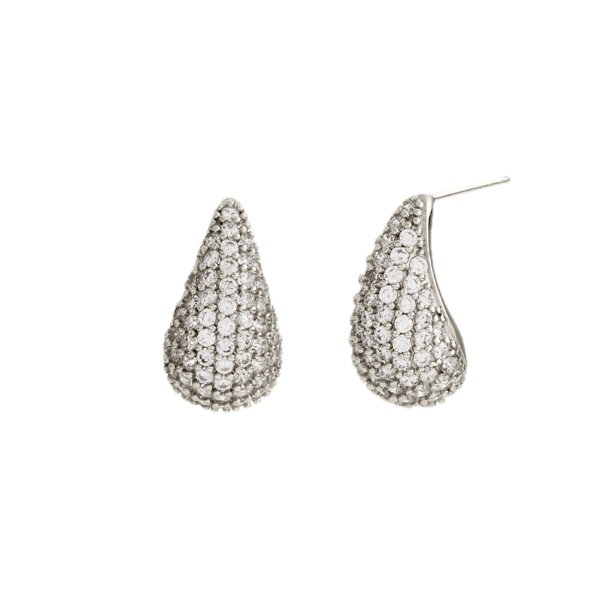 Sybella Earrings Silver / Silver Sybella DEMI  CZ Teardrop Earring