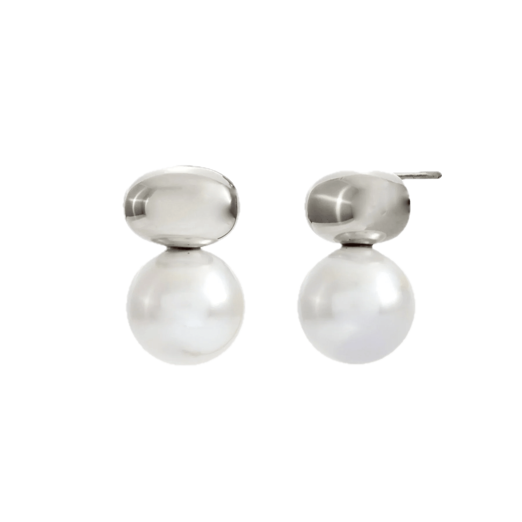 Sybella Earrings Silver / Gold Sybella TAMSIN White Pearl Stud Earring